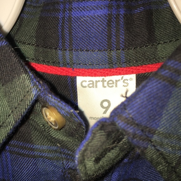 Carters Plaid Shirt & Black Pants Set /Sz: 9m /NWT - Picture 3 of 3